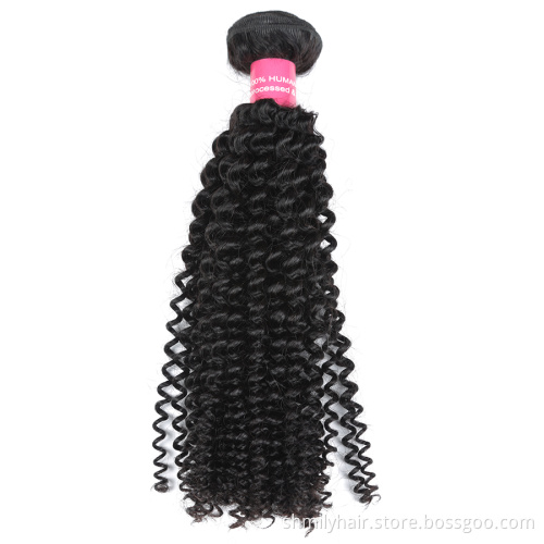 Human Hair Extension Mink Cuticle Aligned Raw Brazilian Virgin Deep Curly Hair Bundles With Frontal Closure